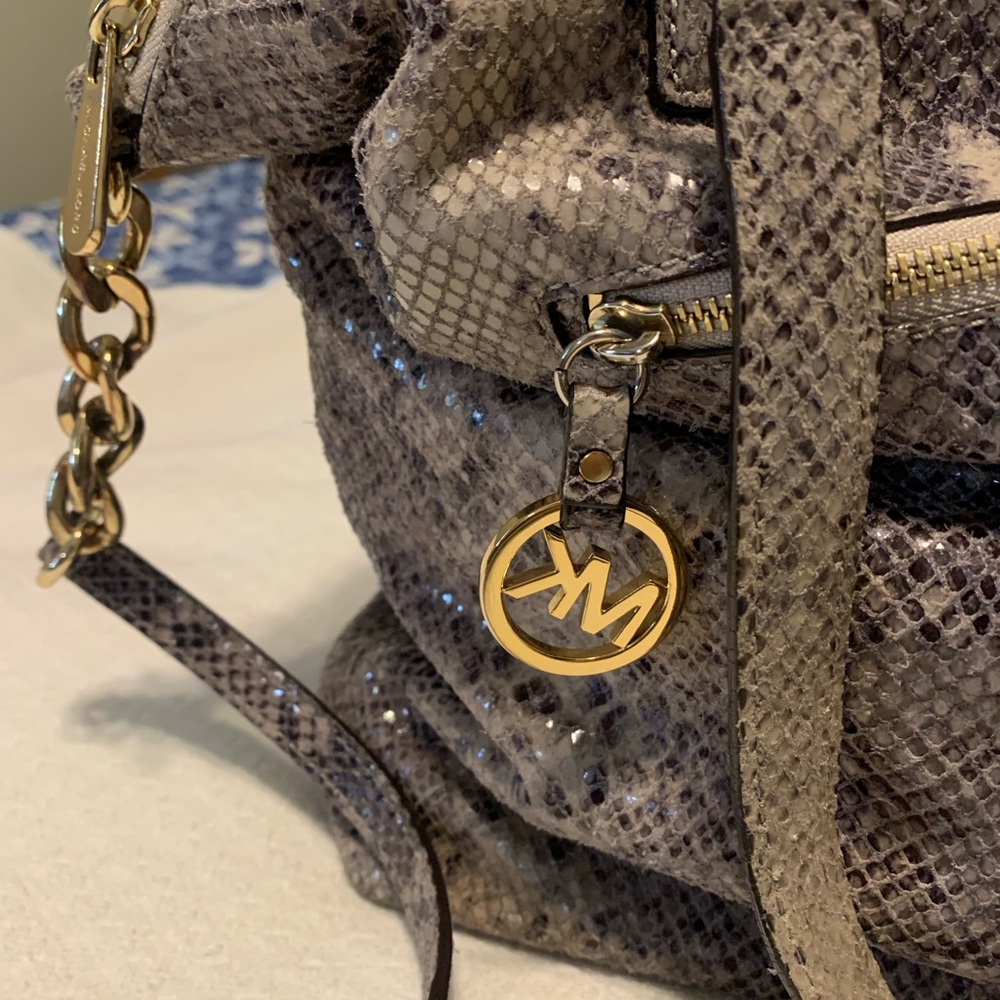 Michael Kors Snake Print Large Handbag